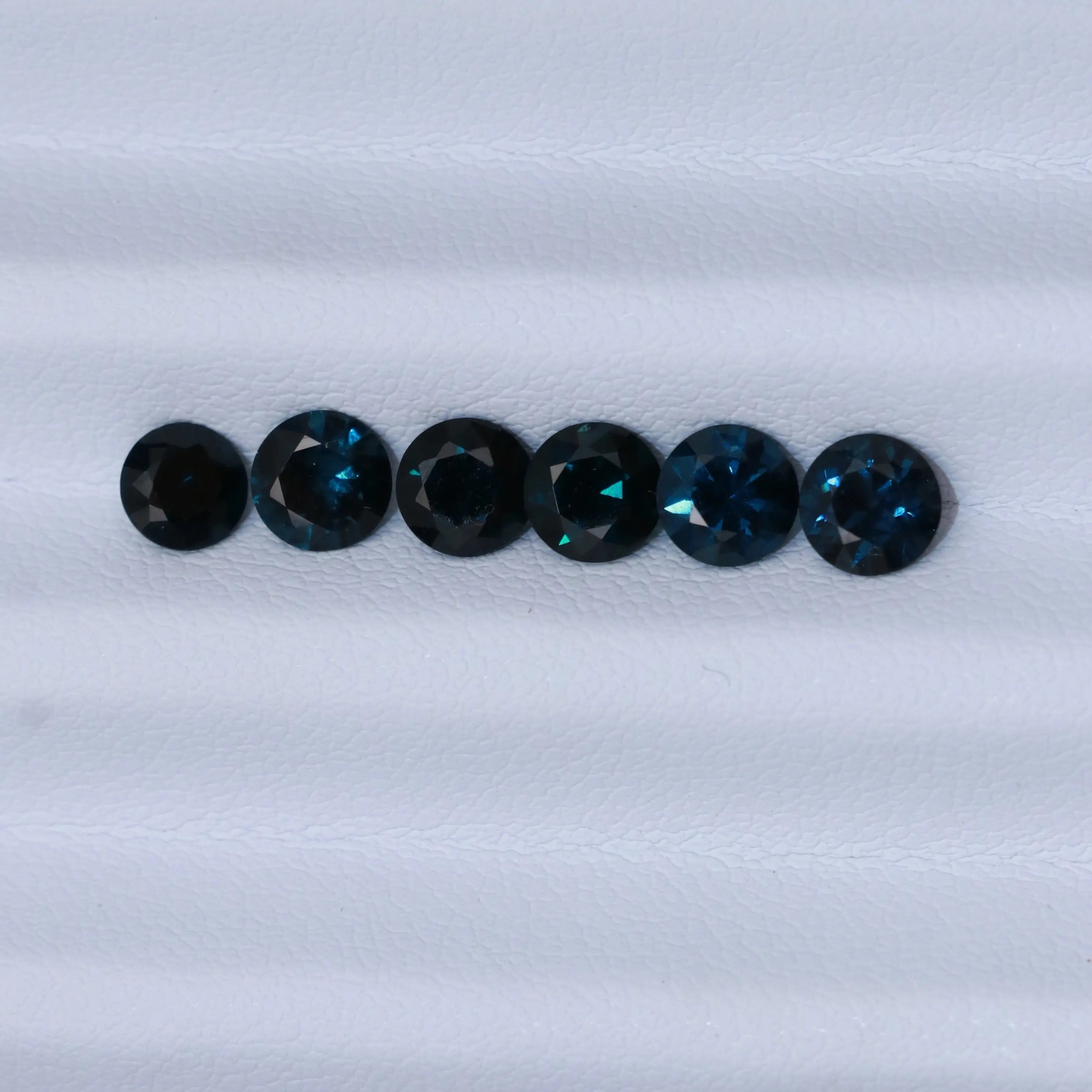 Spinelles Bleus Cobaltes 5mm Sri Lanka Non Chauffés mael-gems